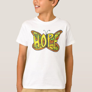 T-shirt Hope Butterfly Word Art Inspiration personnalisée 