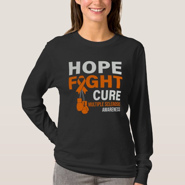 T-shirt Hope Fight Cure MS Awareness Multiple Sclerosis MS (Devant)