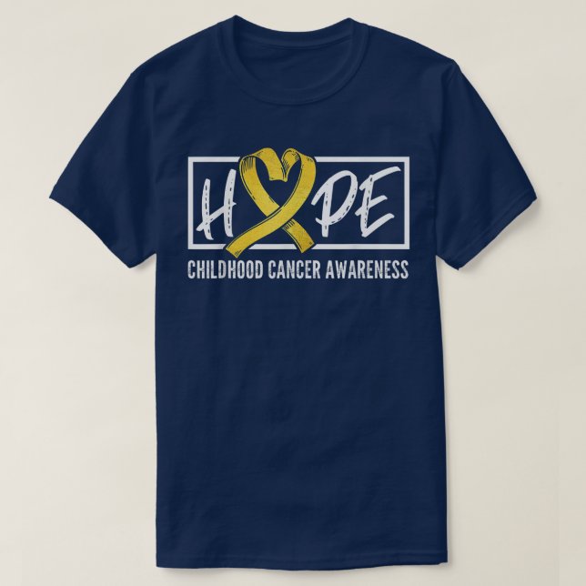 T-shirt Hope Gold Ribbon Lutte de sensibilisation au cance (Design devant)