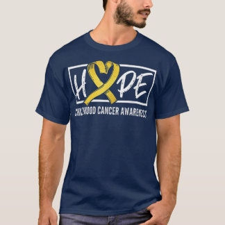 T-shirt Hope Gold Ribbon Lutte de sensibilisation au cance