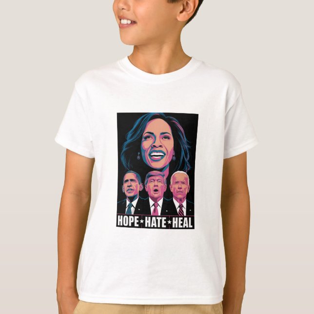 T-shirt Hope Hate Heal Rise Kamala 2024 (Devant)