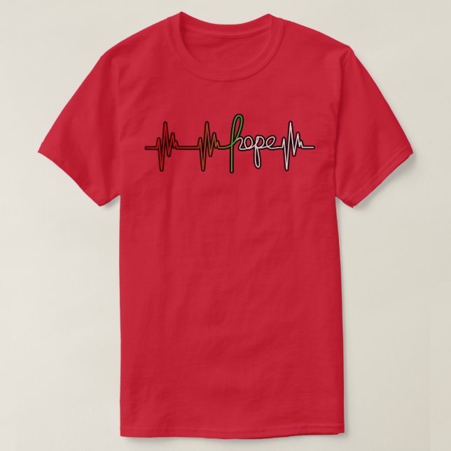 T-shirt Hope Hearbeat Mental Health Awareness Supporter G (Design devant)