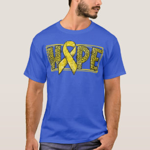 T-shirt Hope Leopard Gold Ribbon Warrior Cancer de l'enfan