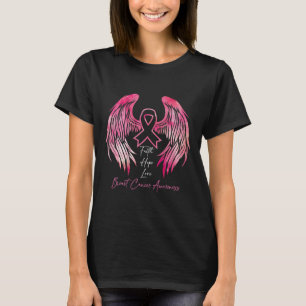 T-shirt Hope Love Cancer du Sein Sensibilisation Ailes sur