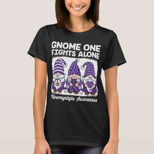 T-shirt Hope Love Gnomes Purple Ribbon Fibromyalgia Award