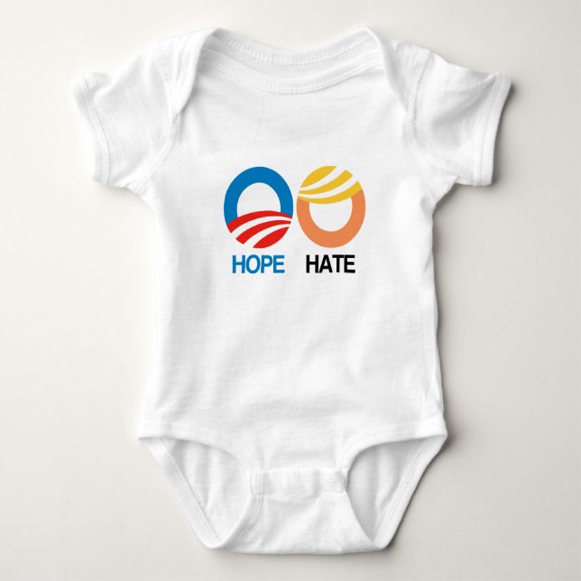 T-shirt HOPE (Obama) contre HATE (Trump) (Devant)