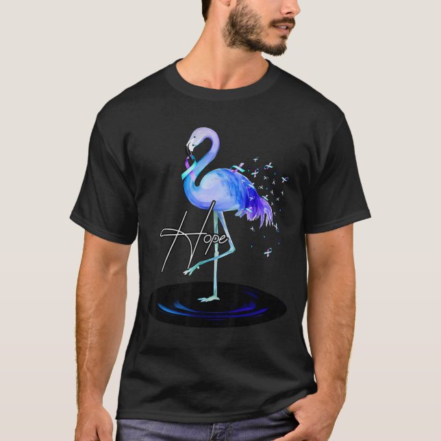 T-shirt Hope With Flamingo Suicide Prevention Awareness  (Devant)