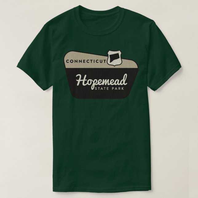 T-shirt Hopemead State Park Affiche de bienvenue Connectic (Design devant)