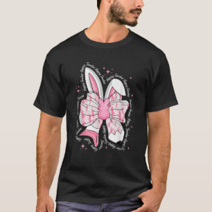 T-shirt Hoppy Enseignant Crayon Coquette Bow Bunny Joyeux