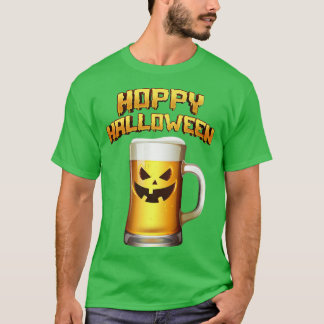 T-shirt Hoppy Halloween Citrouille Face Bière Drinker's