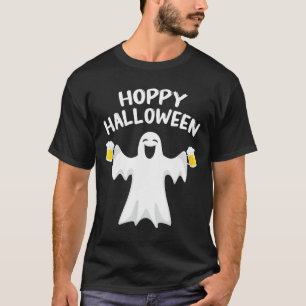 T-shirt Hoppy Halloween Fun Halloween Cute Ghost Bière Dra