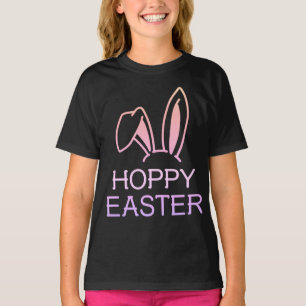 T-shirt Hoppy Hare Pastel Kids Easter Tee