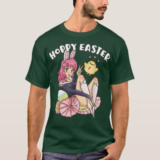 T-shirt Hoppy Pâques mignonne Bunny Anime Kawaii Pâques