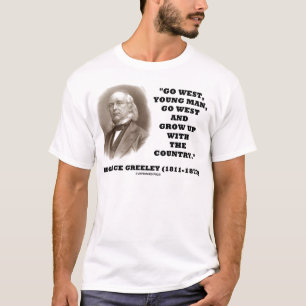T-shirt Horace Greeley vont le jeune homme occidental vont