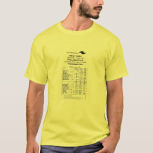 T-shirt Horaire central de Metroliner de chemin de fer de
