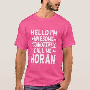 T-shirt Horan Nom de famille Call Me Horan Nom de famille