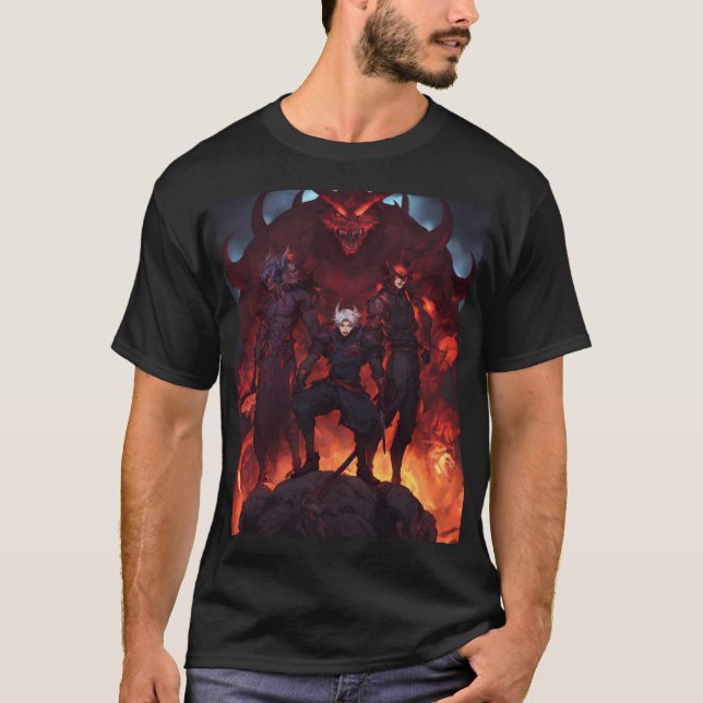 T-shirt Horde infernale : Cinq démons lâchés (Devant)