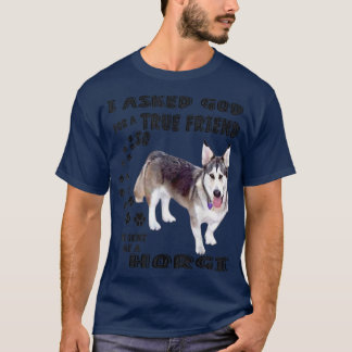 T-shirt Horgi Citation Maman, Siberian Husky Corgi Papa Im