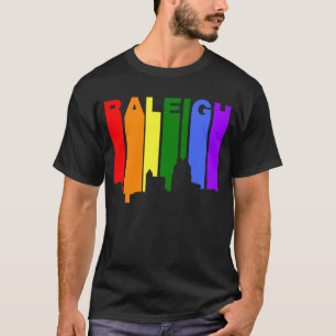 T-shirt Horizon d'arc-en-ciel de gay pride de Raleigh la