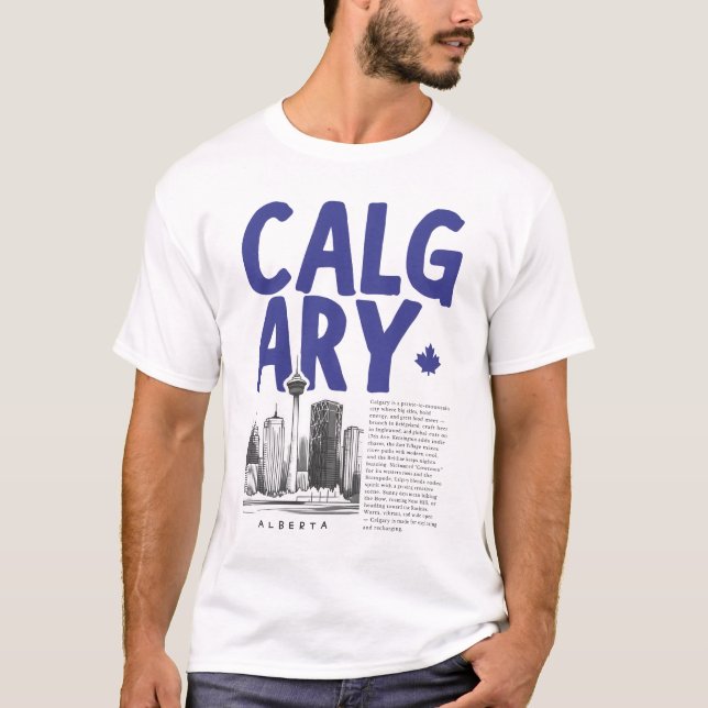 T-shirt Horizon de Calgary Alberta Canada  (Devant)