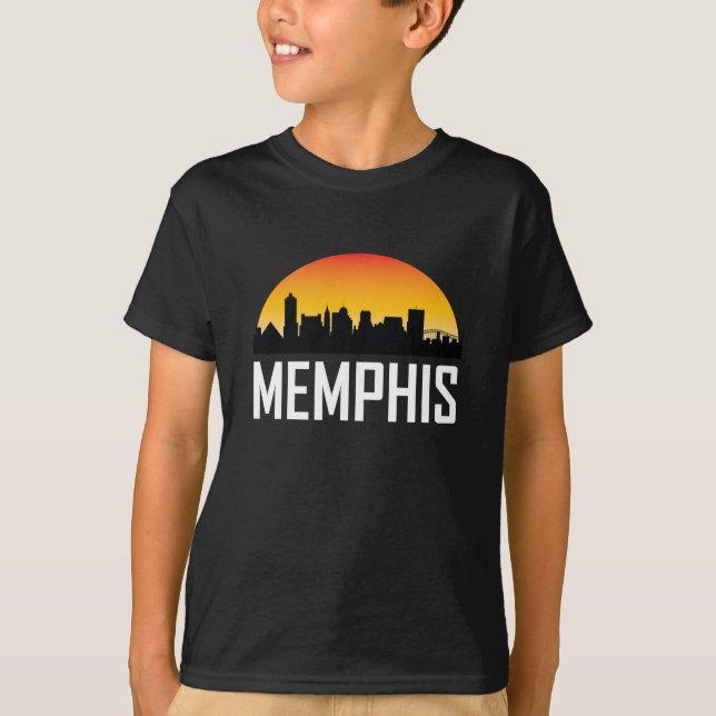 T-shirt Horizon de coucher du soleil de Memphis TN (Devant)