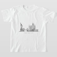 Horizon de New York minimaliste en ligne art