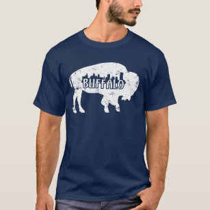 T-shirt Horizon de Ny de Buffalo affligé