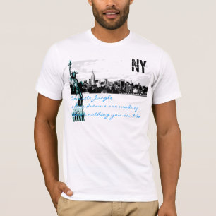 T-shirt horizon de nyc, statue de la liberté, jungle