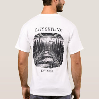 T-shirt Horizon de ville personnalisé Année d'etablissemen