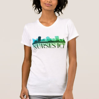 T-shirt Horizon des TCI d'infirmières (Multi-verts)