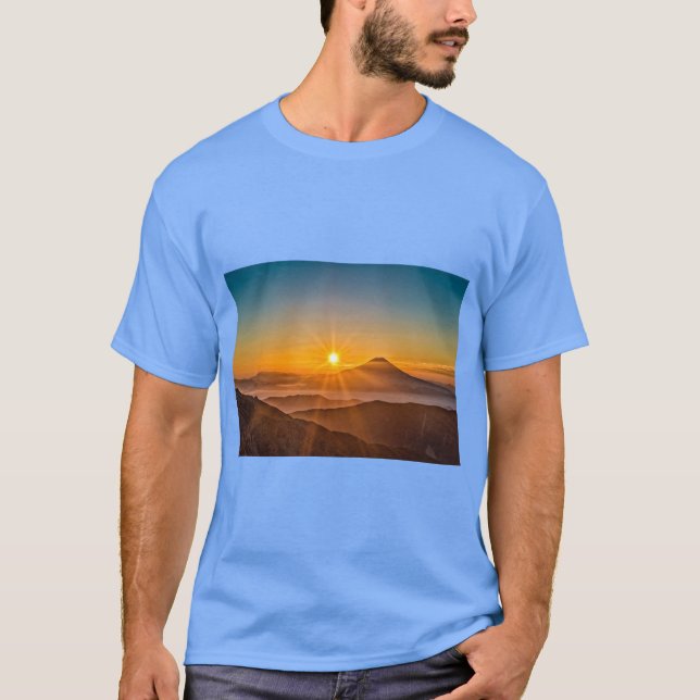 T-shirt Horizon du mont Fuji  (Devant)