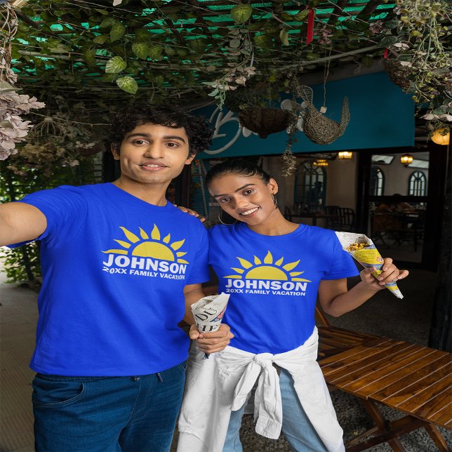 T-shirt Horizon Solaire Famille Personnalisée (Créateur téléchargé)