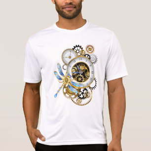 T-shirt Horloge à vapeur avec libellule mécanique