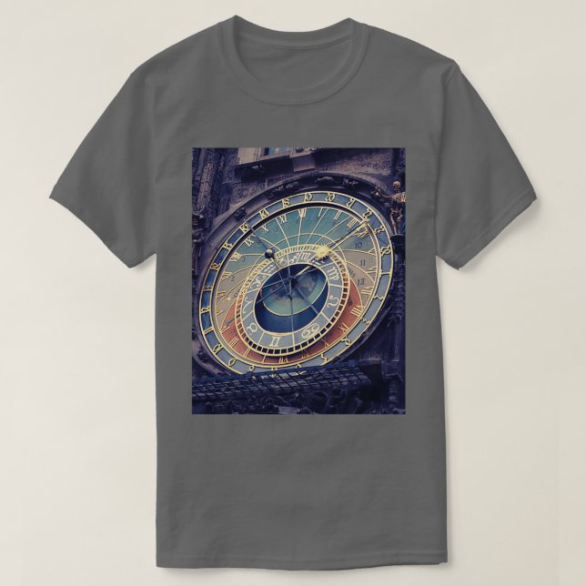 T-shirt Horloge astronomique de Prague (Design devant)