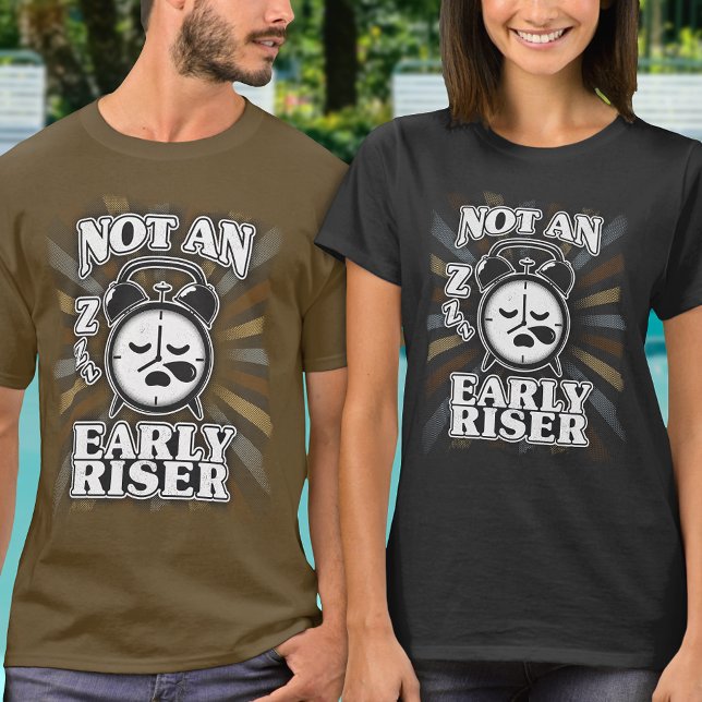 T-shirt Horloge d'alarme Retro Grunge Funny Citation Typog (Créateur téléchargé)