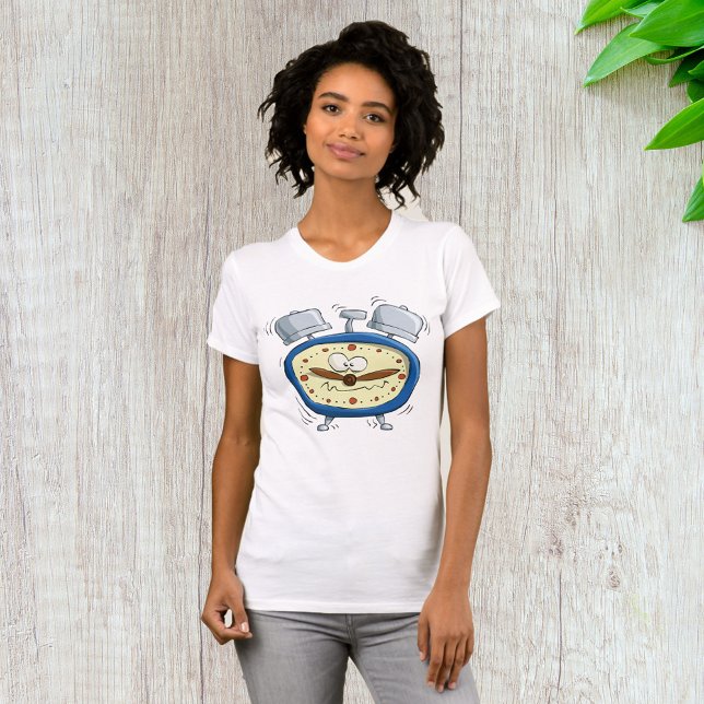 T-shirt Horloge Drôle D'Alarme Cartoon Quirky Se Réveiller (Créateur téléchargé)