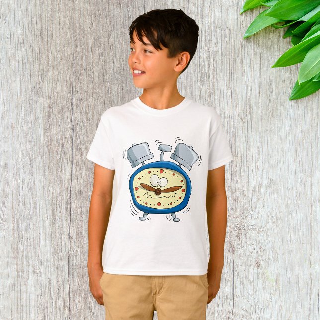 T-shirt Horloge Drôle D'Alarme Cartoon Quirky Se Réveiller (Créateur téléchargé)