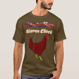 T-shirt Horloge Hawaïenne d'alarme drôle Hawaii poulet