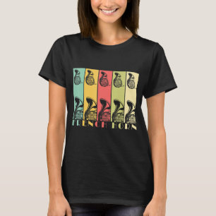 T-shirt Hornist de musique rétro de la Corne française