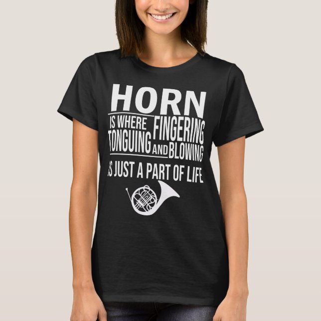 T-shirt Hornist Music Marching Band French Horn Player (Devant)
