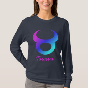T-shirt Horoscope bleu pourpre d'Aqua de rose de signe de