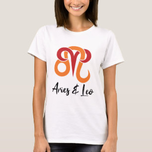 T-shirt Horoscope des couples Aries et Leo Zodiac