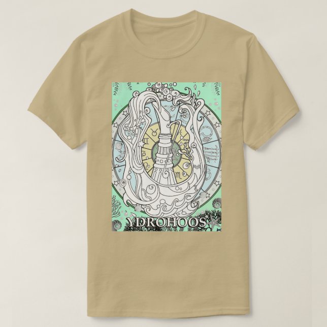 T-shirt Horoscope du zodiaque Aquarius (Design devant)