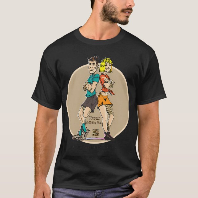 T-shirt horoscope homme gémeaux (Devant)
