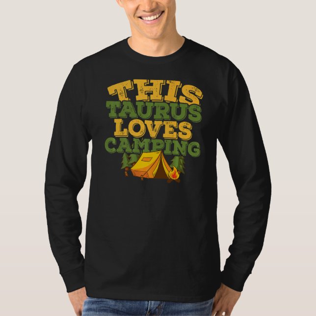 T-shirt Horoscope SIGNE Zodiaque Taurus Aime Camping (Devant)