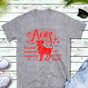 T-shirt Horoscope Zodiac Aries Moderne