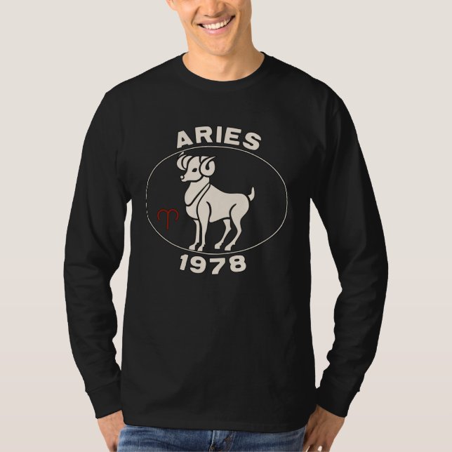T-shirt Horoscope Zodiac Sign Ram Aries 1978 (Devant)