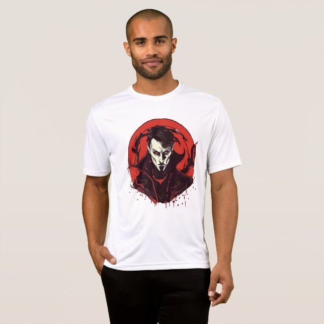 T-shirt Horreur à yeux rouges (Devant entier)