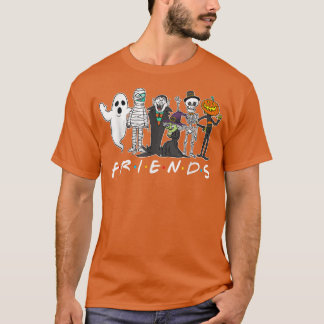 T-shirt Horreur Amis Skeleton Zombie Citrouille Mummy Hall