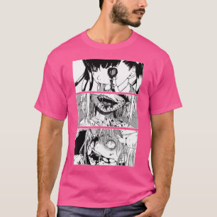 T-shirt Horreur Anime Girl Japonais Aesthétique Anime Otak